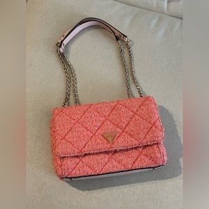 Guess Tweed Shoulder Bag